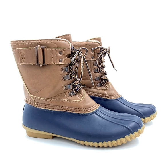 JBU Shoes - JBU JAMBU Nala Vegan Leather Navy Duck Boots Sz 8